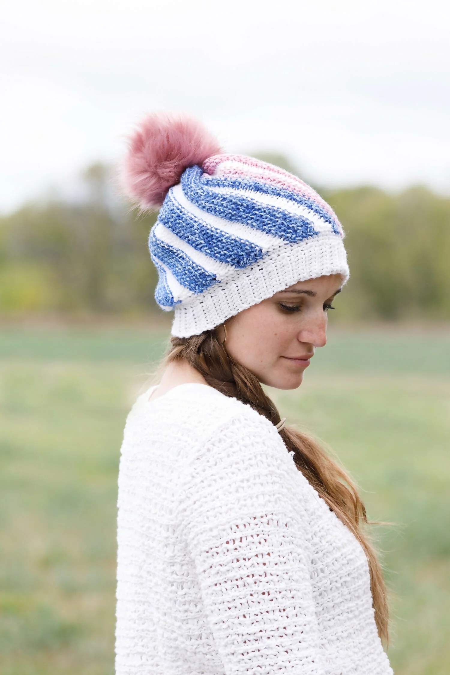 Tunisian Swirl Hat (Crochet) - Image 5