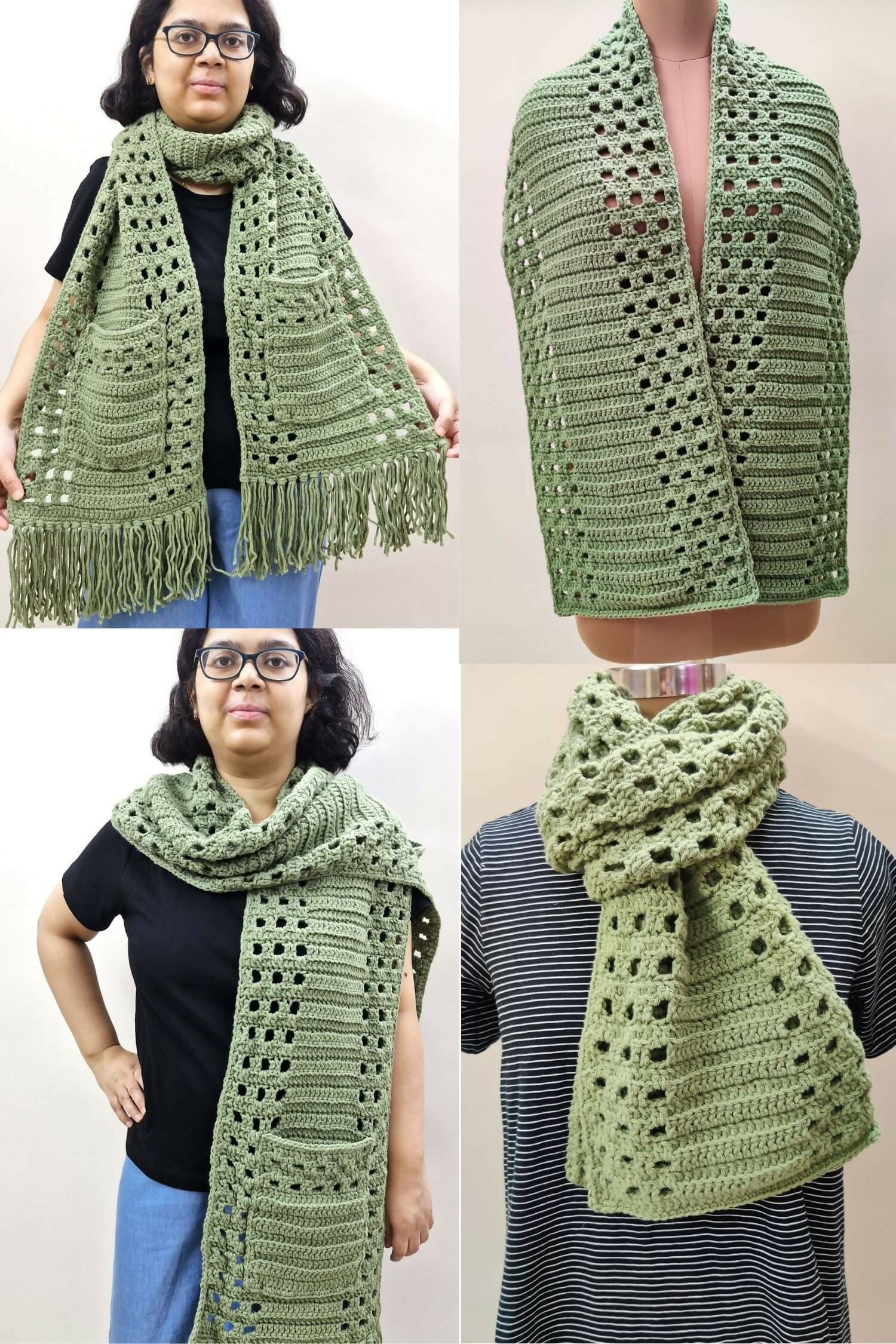 Whispering Pines Pocket Scarf (Crochet) - Image 4