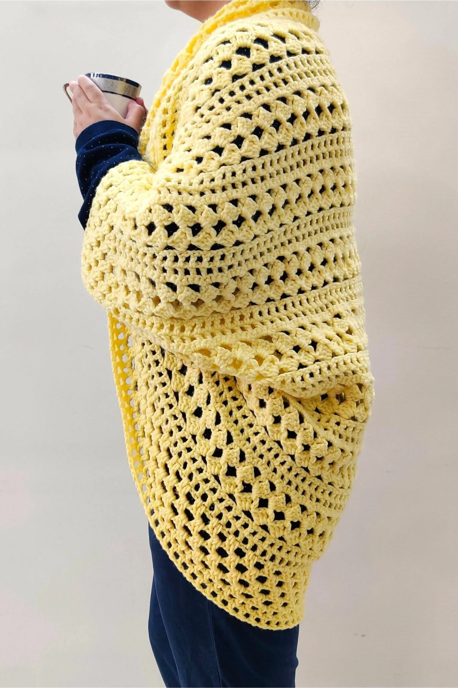 Yellow Diamonds Shrug (Crochet) - Image 3